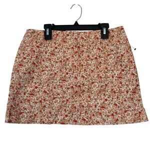 Vintage Express floral mini skirt stretch pockets boho Cottagecore Y2K retro S